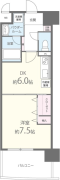 1DKの間取り画像