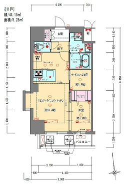1LDKの間取り画像