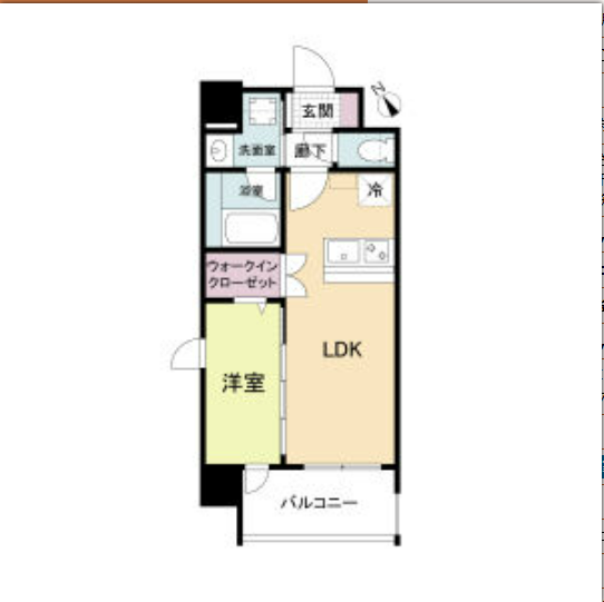 1LDKの間取り画像