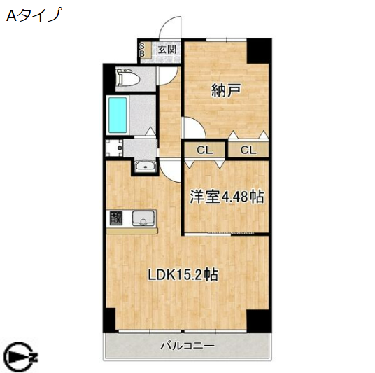 2LDKの間取り画像