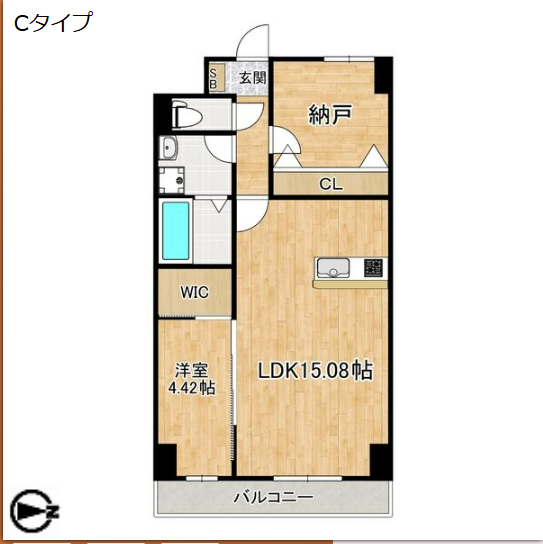 2LDKの間取り画像