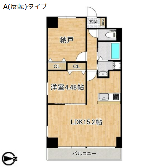 2LDKの間取り画像