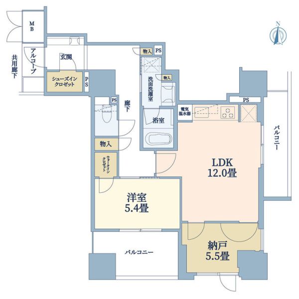 1LDKの間取り画像