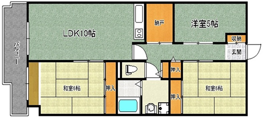 3LDKの間取り画像