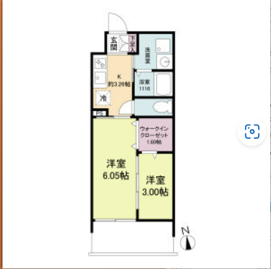 2Kの間取り画像