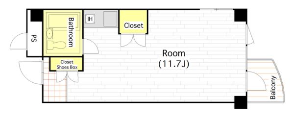 1Rの間取り画像