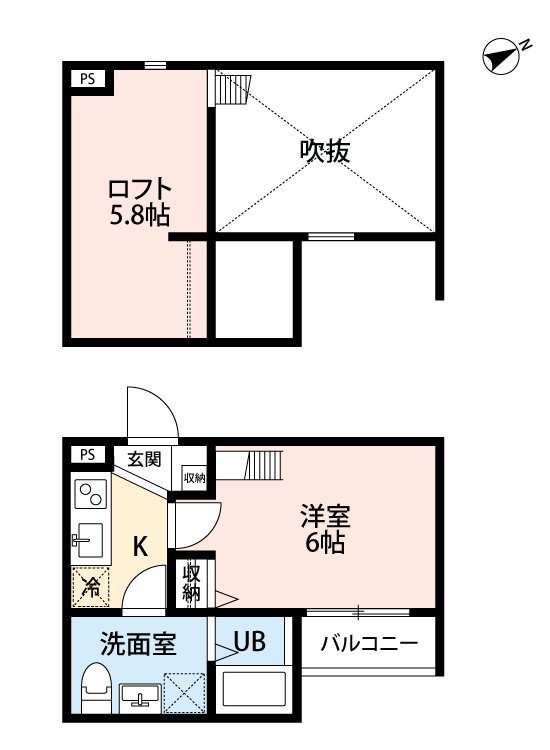 1Kの間取り画像