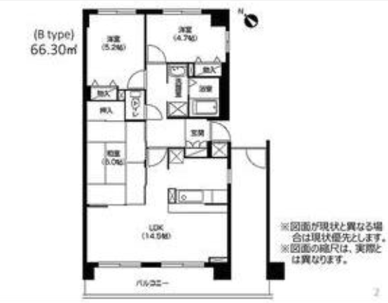 3LDKの間取り画像